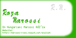 roza marossi business card